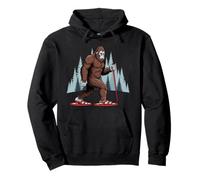 Bigfoot Raquetas de Nieve Cool Retro Sasquatch Snow Humor Divertido Sudadera con Capucha