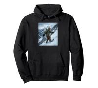 Bigfoot Raquetas de Nieve Invierno Divertido Sasquatch Nieve Senderismo Sudadera con Capucha