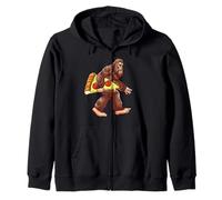 Bigfoot - Rebanada de pizza gigante con comida divertida Sudadera con Capucha
