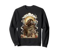 Bigfoot Rezando Coqueta Católica Sagrada Vintage Rosario Arco Sudadera
