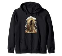 Bigfoot Rezando Coqueta Católica Sagrada Vintage Rosario Arco Sudadera con Capucha