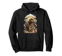 Bigfoot Rezando Coqueta Católica Sagrada Vintage Rosario Arco Sudadera con Capucha