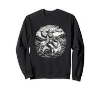 Bigfoot Riding Loch Ness - Divertida Novedad sarcástica Linda Sudadera