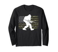 Bigfoot Rifle Dueño Camo Bandera Americana Sasquatch AR15 Rifle Manga Larga