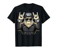 Bigfoot Rock On Sasquatch Heavy Metal Rocker Vibes Camiseta
