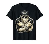 Bigfoot Rock On Sasquatch Heavy Metal Rocker Vibes Camiseta