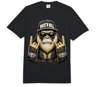 Bigfoot Rock On Sasquatch Heavy Metal Rocker Vibes Comfort Colors Adult Heavyweight T-Shirt