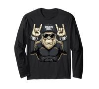 Bigfoot Rock On Sasquatch Heavy Metal Rocker Vibes Manga Larga