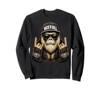 Bigfoot Rock On Sasquatch Heavy Metal Rocker Vibes Sudadera