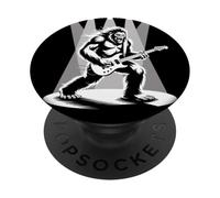 Bigfoot Rock Star Sasquatch Tocando la Banda Musical de Guitarra PopSockets PopGrip Adhesivo