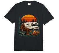 Bigfoot RV Camping Café Retro Al Aire Libre Camper Divertido Comfort Colors Adult Heavyweight T-Shirt