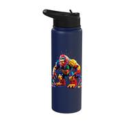 Bigfoot Sasquatch Bloque de construcción de ladrillos divertido para niños Stainless Steel Insulated Water Bottle