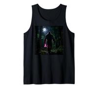 Bigfoot Sasquatch Breast Cancer Awareness Pink Ribbon Camiseta sin Mangas