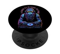 Bigfoot Sasquatch DJ Hard Find EDM Music Festival Ecualizador PopSockets PopGrip Adhesivo