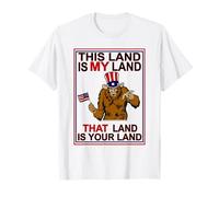 Bigfoot Sasquatch Funny This Land Is MY Land USA 4 de julio Camiseta