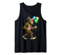 Bigfoot Sasquatch It's My Birthday Party - Sombrero de Globos para Tarta Camiseta sin Mangas