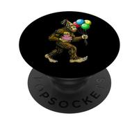 Bigfoot Sasquatch It's My Birthday Party - Sombrero de Globos para Tarta PopSockets PopGrip Adhesivo