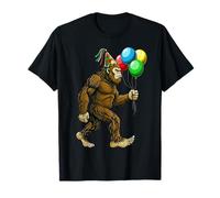 Bigfoot Sasquatch It's My Birthday Party - Sombrero Divertido con Globos Camiseta