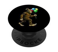 Bigfoot Sasquatch It's My Birthday Party - Sombrero Divertido con Globos PopSockets PopGrip Adhesivo