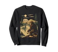 Bigfoot Sasquatch Loch Ness Monster Bruh Retro Meme Sudadera