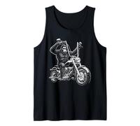 Bigfoot Sasquatch Montando una Motocicleta Diseño Camiseta sin Mangas