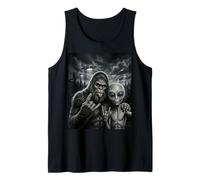 Bigfoot Sasquatch Selfie Rock En UFO Divertido Camiseta sin Mangas