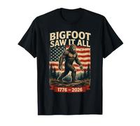 Bigfoot Saw It All America 250 Years Patriotic Sasquatch Camiseta