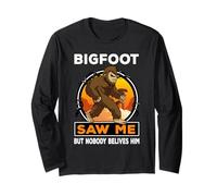 Bigfoot Saw Me But Nobody Believes Him Funny Sasquatch Manga Larga