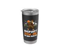 Bigfoot Saw Me But Nobody Believes Him Funny Sasquatch Vaso térmico de acero inoxidable de doble pared
