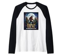 Bigfoot Saw Me Luna Llena Camiseta Manga Raglan