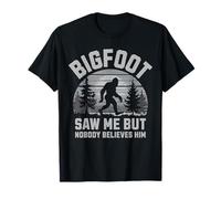 Bigfoot Saw Me Nobody Believes Him Funny Sasquatch Hombres Niños Camiseta