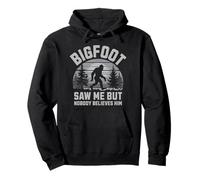 Bigfoot Saw Me Nobody Believes Him Funny Sasquatch Hombres Niños Sudadera con Capucha