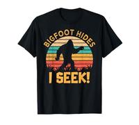 ¡Bigfoot se esconde, yo busco! Vintage ¡Cree en Sasquatch! Camiseta