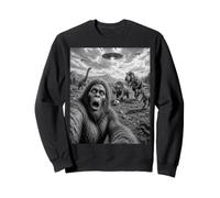 Bigfoot Selfie Dinosaurios Fútbol OVNI Montaña Escena Sudadera