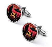 Bigfoot Shaking with Aliens - Gemelos personalizados para hombre, diseño clásico de negocios, boda, gemelos, regalos, 0.7 pulgadas y 0.8 pulgadas, Estilo:, 1.7cm