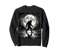 Bigfoot Silhouette Sasquatch Lago Bosque Iluminado por la Luna Sudadera