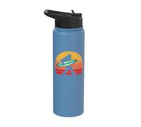 Bigfoot Silhouette & Surfboard - Camisa Sasquatch Surf & Sun Stainless Steel Insulated Water Bottle