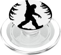 Bigfoot Silueta Mano Rock Para Fan Críptido Halloween PopSockets PopGrip para MagSafe