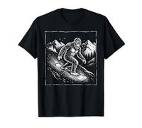 Bigfoot Snowboarder Sasquatch Carves The Powder Camiseta