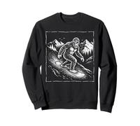 Bigfoot Snowboarder Sasquatch Carves The Powder Sudadera