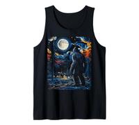 Bigfoot Starry Night - Van Gogh Inspired Sasquatch Art tee Camiseta sin Mangas