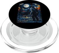 Bigfoot Starry Night - Van Gogh Inspired Sasquatch Art tee PopSockets PopGrip para MagSafe