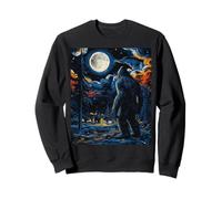 Bigfoot Starry Night - Van Gogh Inspired Sasquatch Art tee Sudadera