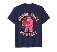 Bigfoot Stole My Heart Cute Valentine Love Humor Camiseta