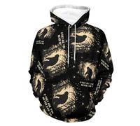 Bigfoot - Sudadera con capucha unisex con capucha y bolsillo "If They Ask You Never Saw Me", Estilo:, XL