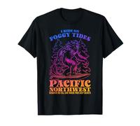 Bigfoot Surfing I Ride On Foggy Tides Pacific Northwest Camiseta