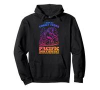 Bigfoot Surfing I Ride On Foggy Tides Pacific Northwest Sudadera con Capucha