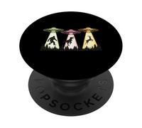 Bigfoot T-Rex Alien Abduction Dinosaurio Sasquatch OVNI Divertido PopSockets PopGrip Adhesivo