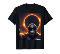 Bigfoot Taking Selfie Solar 2026 Eclipse Wearing Glasses Camiseta