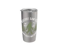 Bigfoot te vio y siguió caminando caminando por el bosque de Sasquatch Vaso térmico de acero inoxidable de doble pared